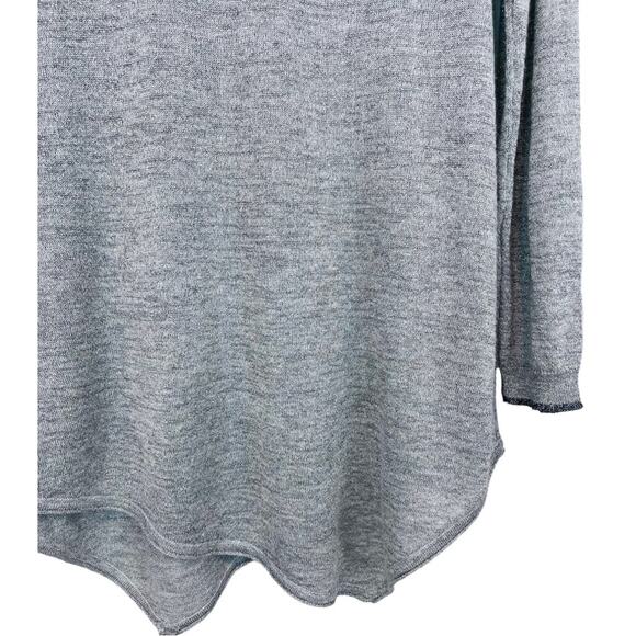 Joie Tambrel Asymmetrical Hem Sweater Silver M - Picture 12 of 13